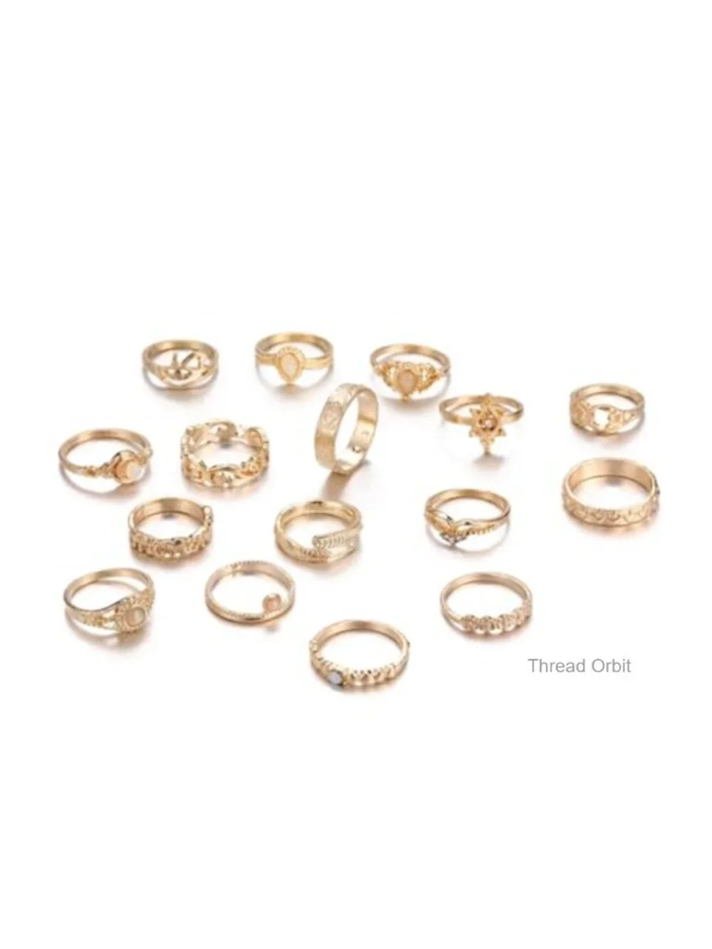 Vintage Stackable Knuckle Rings Set - Dainty Boho Adjustable Midi Rings